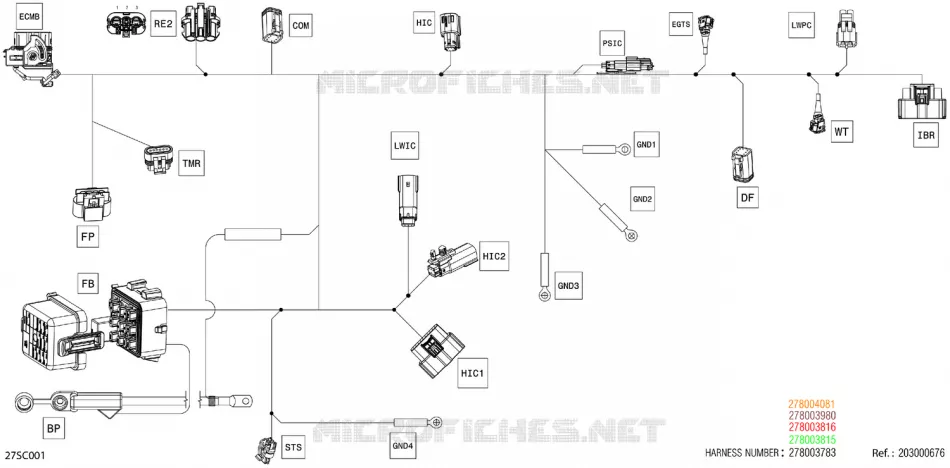 02- ARNÉS ELÉCTRICO - MAIN HARNESS - 278003783