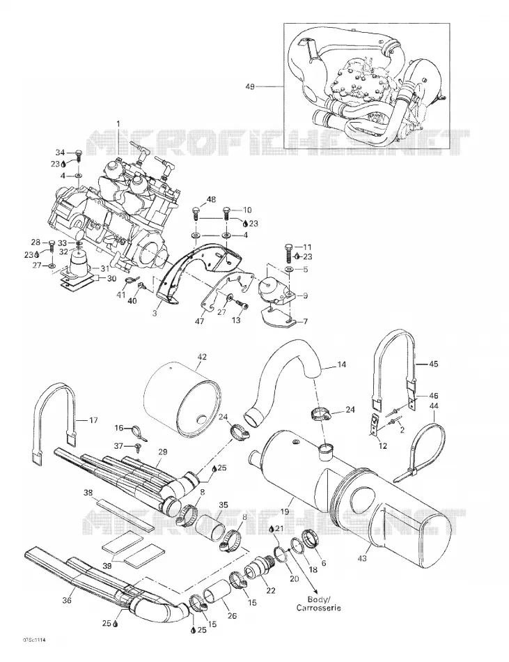 SOPORTE MOTOR y silenciador