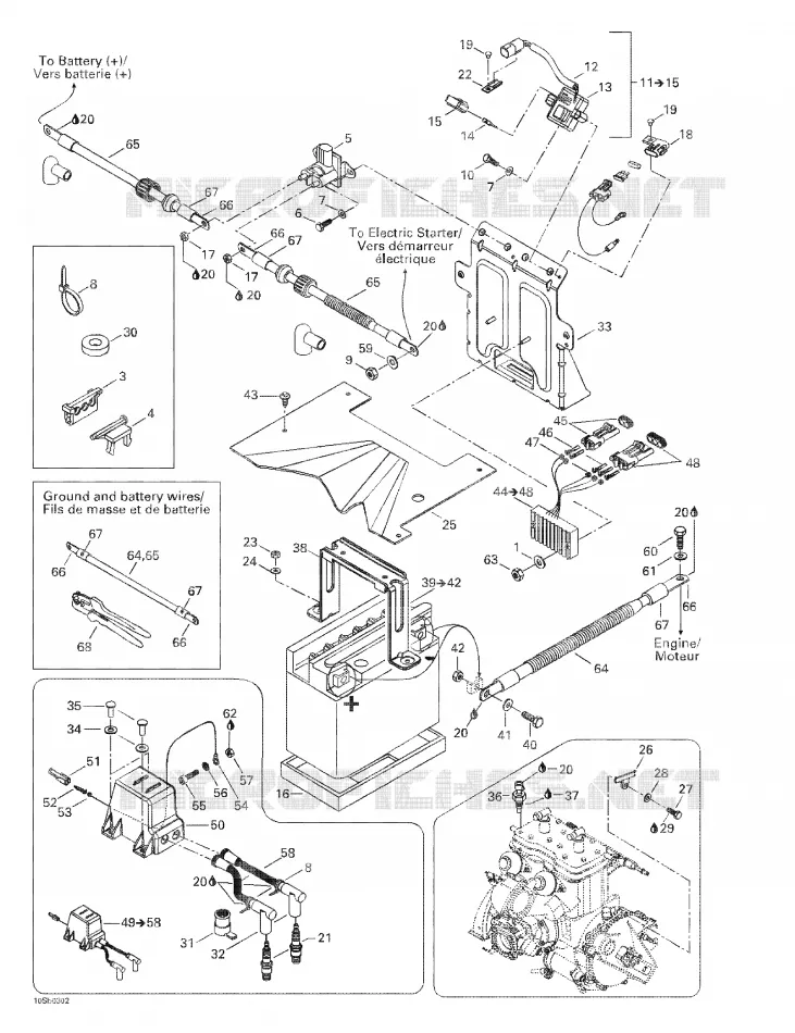 Caja eléctrica y batería