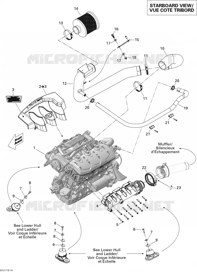 01- MOTEUR ET SILENCIEUX ADMISSION