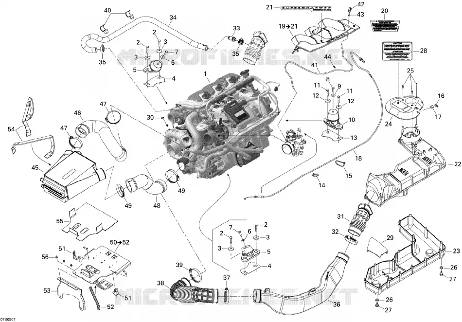 Motor, Silenciador de admisión