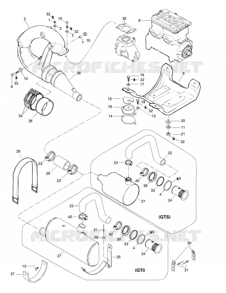 SOPORTE MOTOR y silenciador