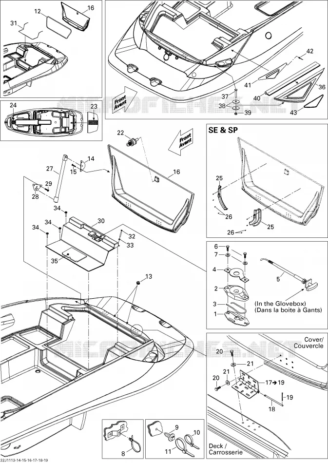 Compartimento del motor y accesorios