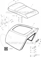 Asiento, cubierta del motor