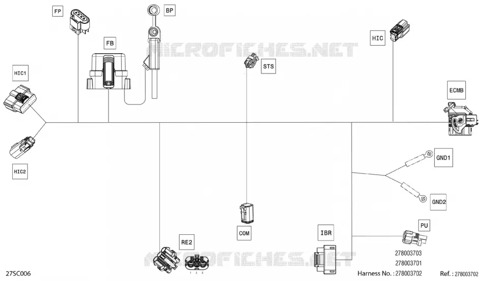02- ARNÉS ELÉCTRICO - MAIN HARNESS - 278003702