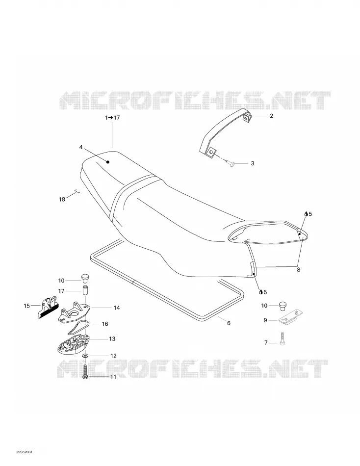 Asiento y cubierta del motor