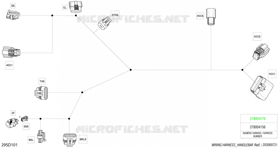 08- ARNÉS ELÉCTRICO - STEERING WIRING HARNESS - 278004179
