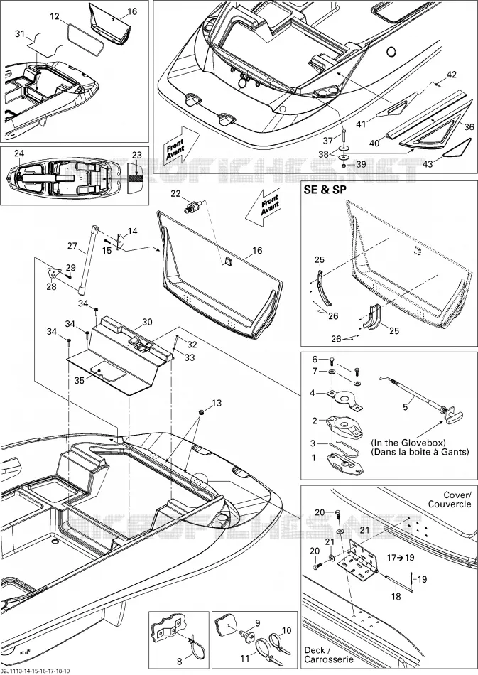 Compartimento del motor y accesorios