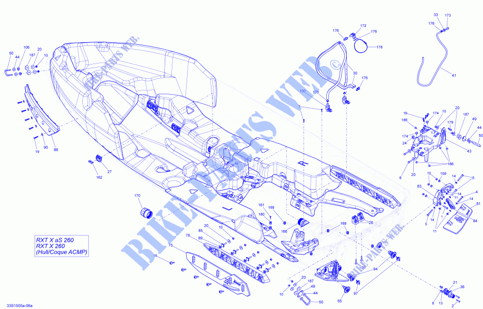 CARROCERÍA para Sea-Doo RXT-X 260 & RS 2015