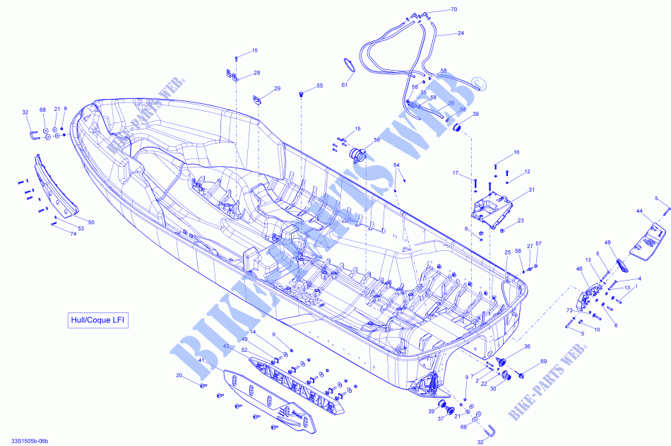 CARROCERÍA para Sea-Doo RXT-X 260 & RS 2015