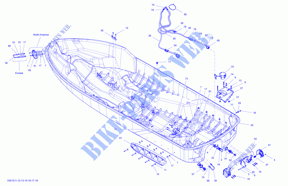 CARROCERÍA para Sea-Doo GTX 215 (42CA/42CB) 2012