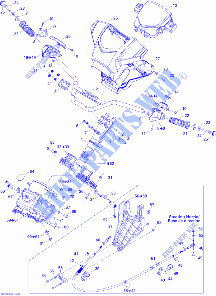 Direccion para Sea-Doo GTI SE 155 ( SPECIAL EDITION ) 2009