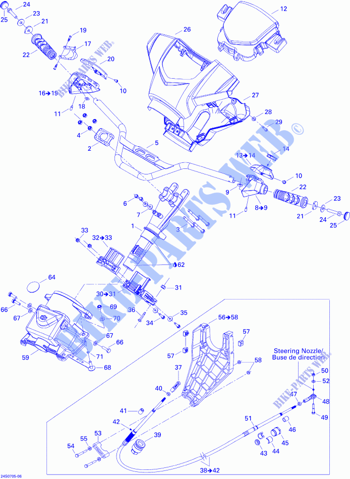 Sistema de dirección para Sea-Doo GTI 4-TEC SE ( SPECIAL EDITION ) 2007