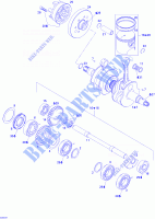 Cigüeñal, pistones y eje de equilibrio para Sea-Doo 3D RFI ( FUEL INJECTION ) 2004