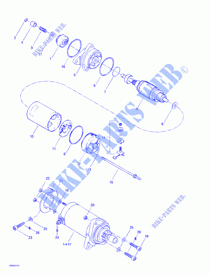 MOTOR DE ARRANQUE para Sea-Doo GSX RFI 5549 ( FUEL INJECTION ) 2001