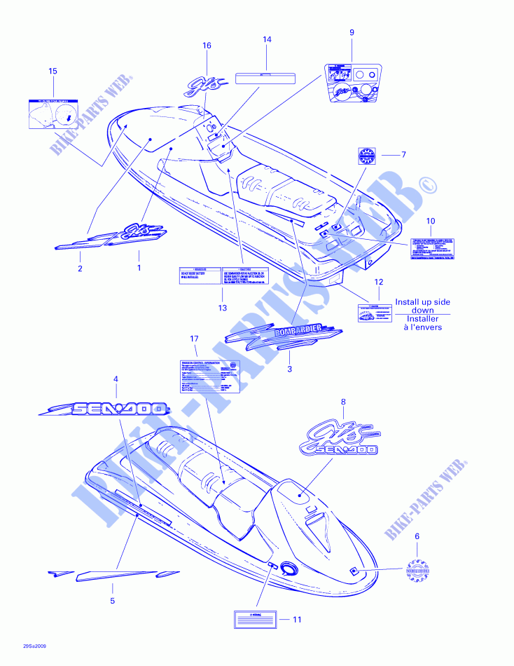 Calcomanías para Sea-Doo GTS 5639 2000