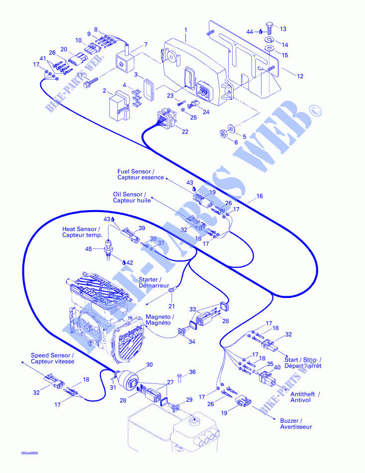 ELECTRICA PARTES para Sea-Doo GTI 5836/5841 1998