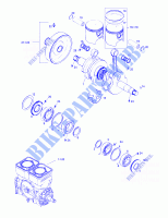 Cigüeñal y pistón para Sea-Doo GTI 5641 1997