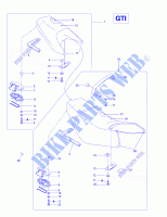 Cubierta de asiento y motor (GTI) para Sea-Doo GTI 5641 1997