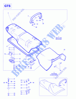 Cubierta de asiento y motor (GTS) para Sea-Doo GTI 5641 1997
