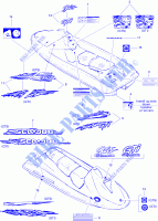 Calcomanías para Sea-Doo GTI 5865 1996