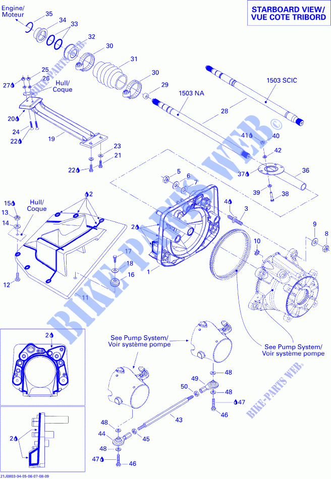 Partes de propulsión para Sea-Doo 00- Model Numbers Edition 1 2008