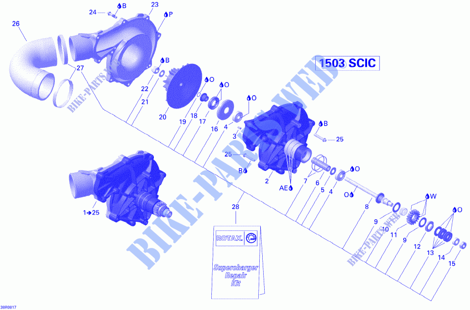 Compresor para Sea-Doo 00- Model Numbers 2007