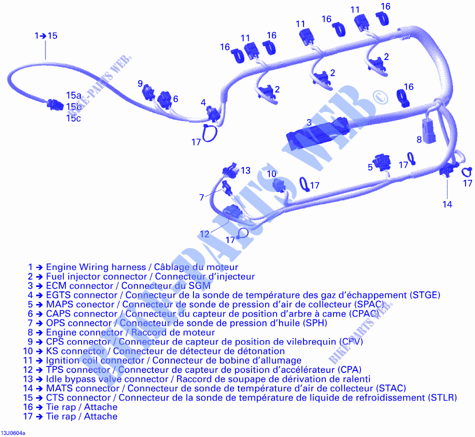 INSTALACION ELECTRICA del motor para Sea-Doo 00- Model Numbers Edition 2 2006