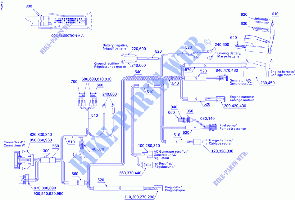 INSTALACION ELECTRICA del motor para Sea-Doo 00- Model Numbers Edition 1 2006
