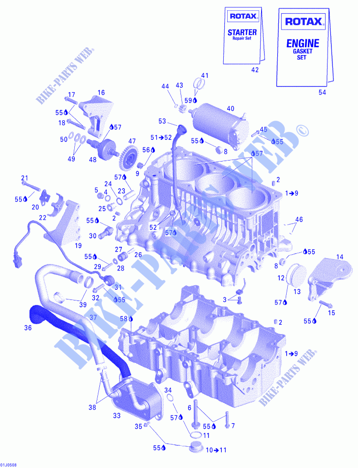 Soporte de SOPORTE MOTOR para Sea-Doo 01- Cooling System 2005