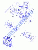 Cigüeñal y pistón para Sea-Doo 01- Cooling System 1997