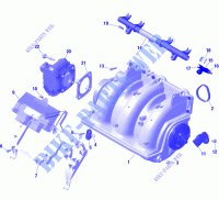 Motor   Colector de admisión  para Sea-Doo RXP 300 2020
